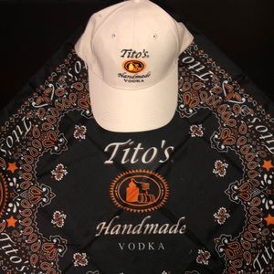 Tito’s Handmade Vodka Baseball Hat & Bandanna New